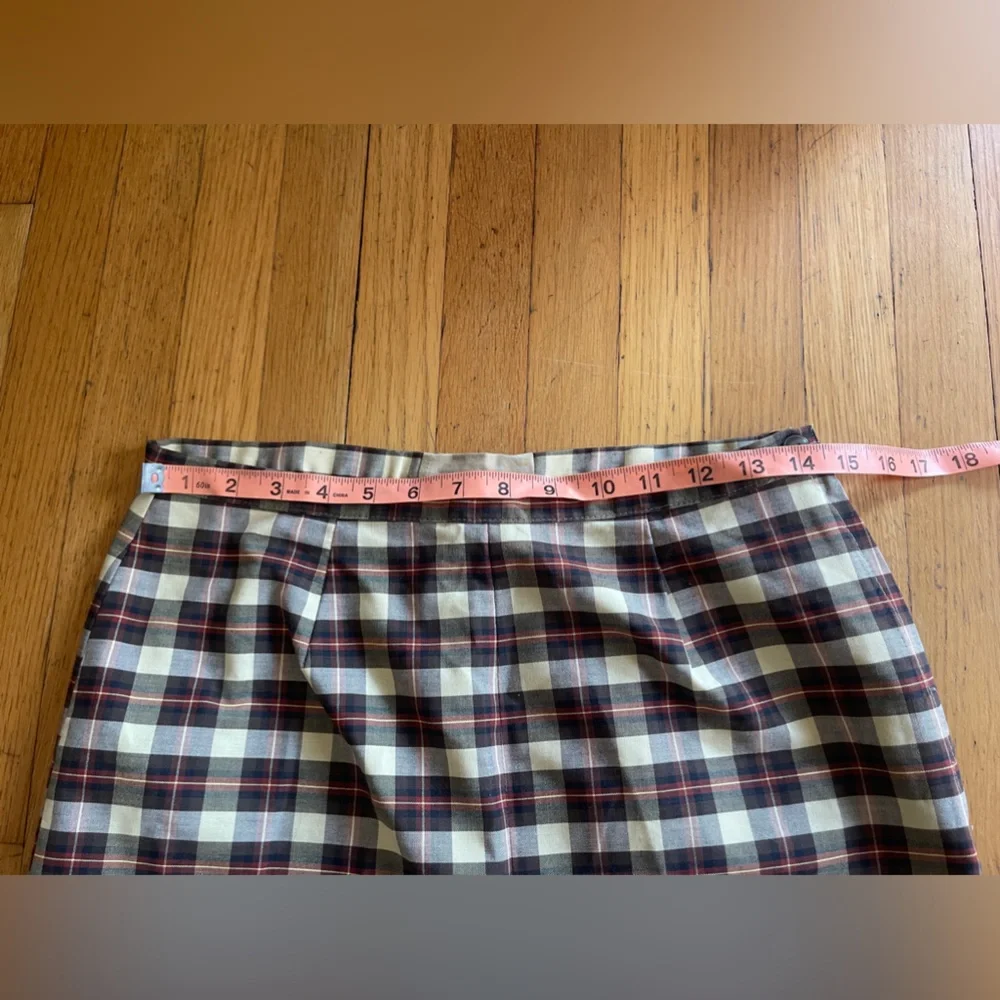 60s Vintage Plaid Cigarette Skinny Pants - Picture 5 of 9